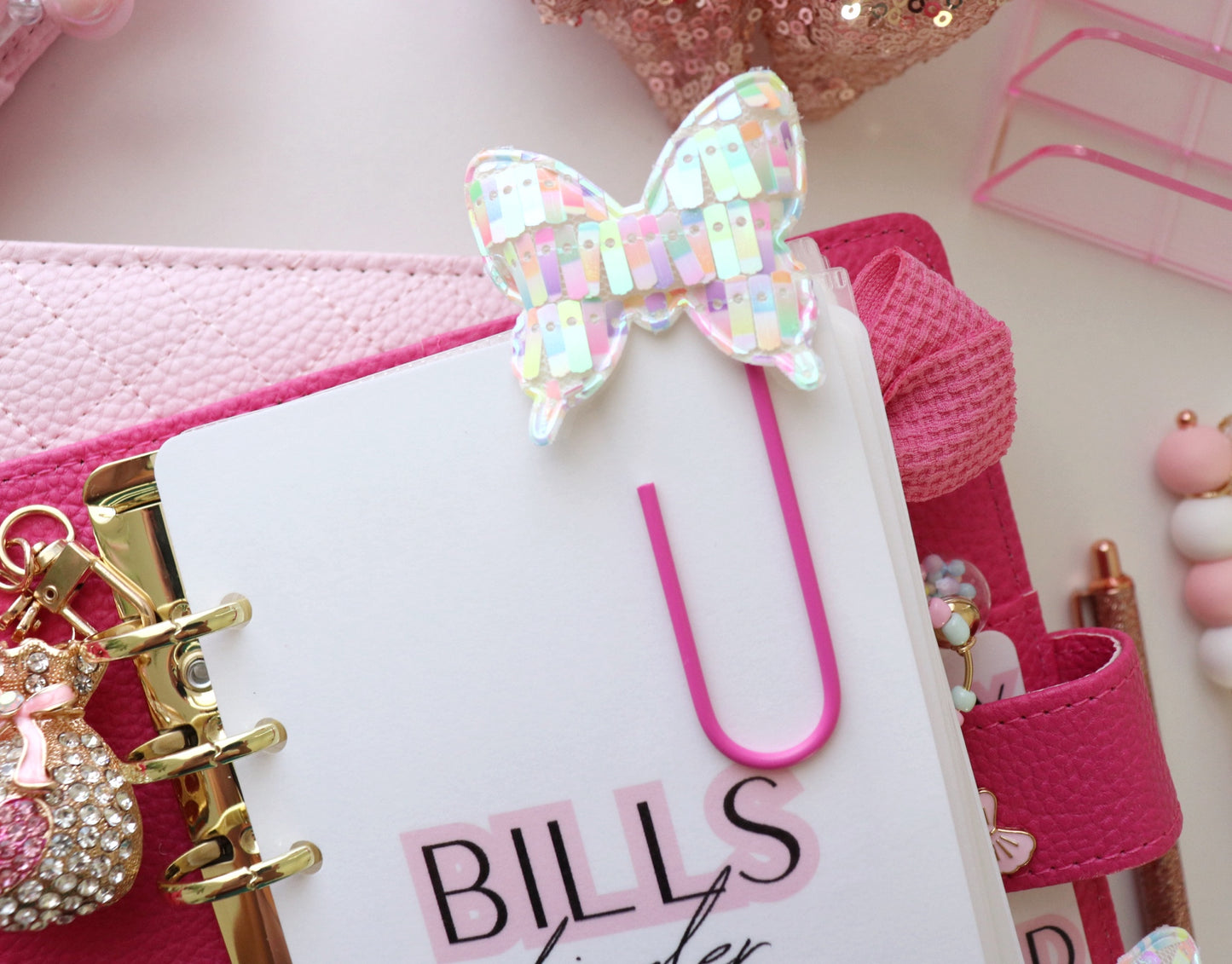 BINDER PAPERCLIP - PASTELS SEQUIN
