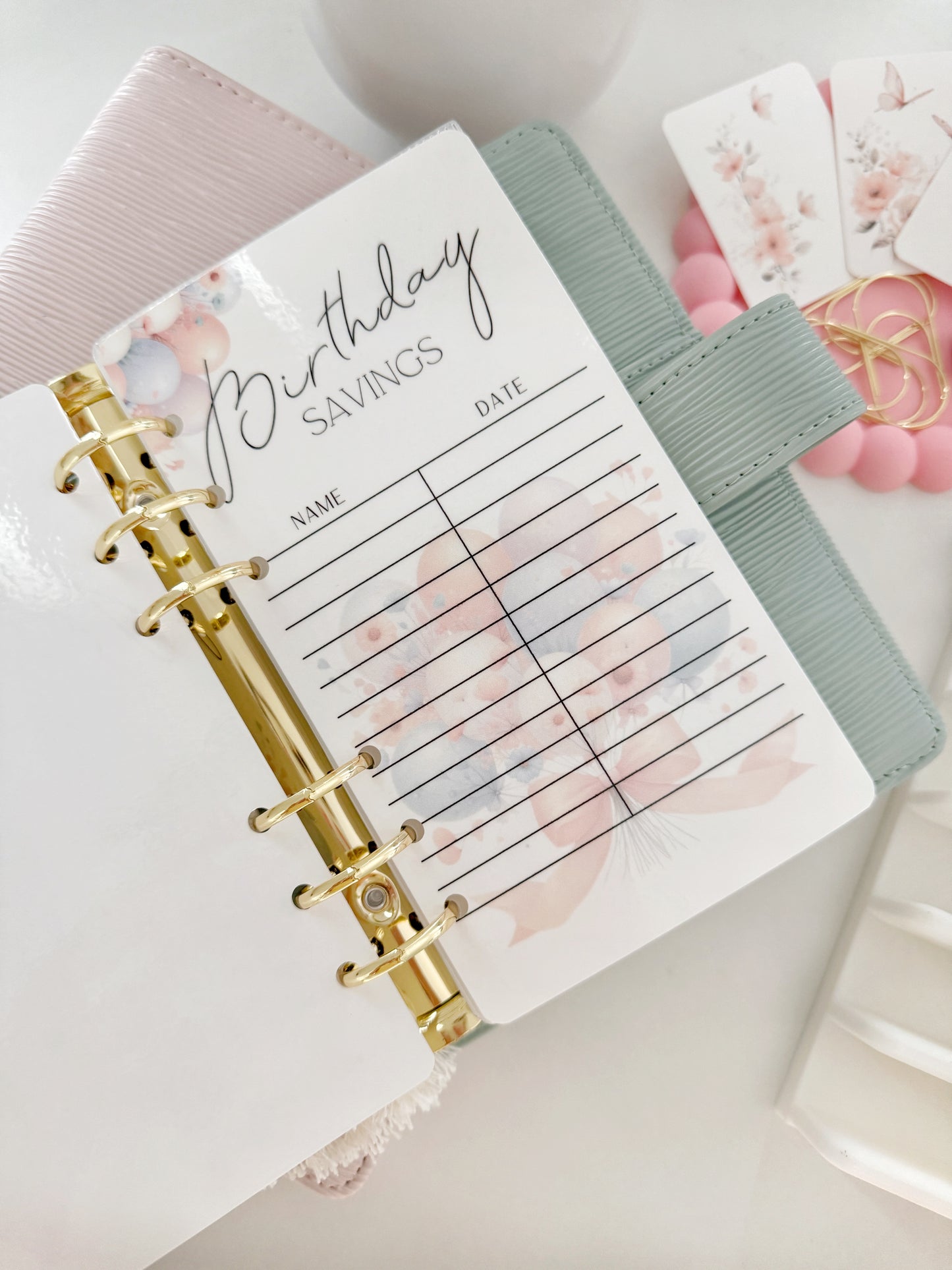 DASHBOARD & 6 CUSTOM ENVELOPES - BIRTHDAY BALOON DESIGN