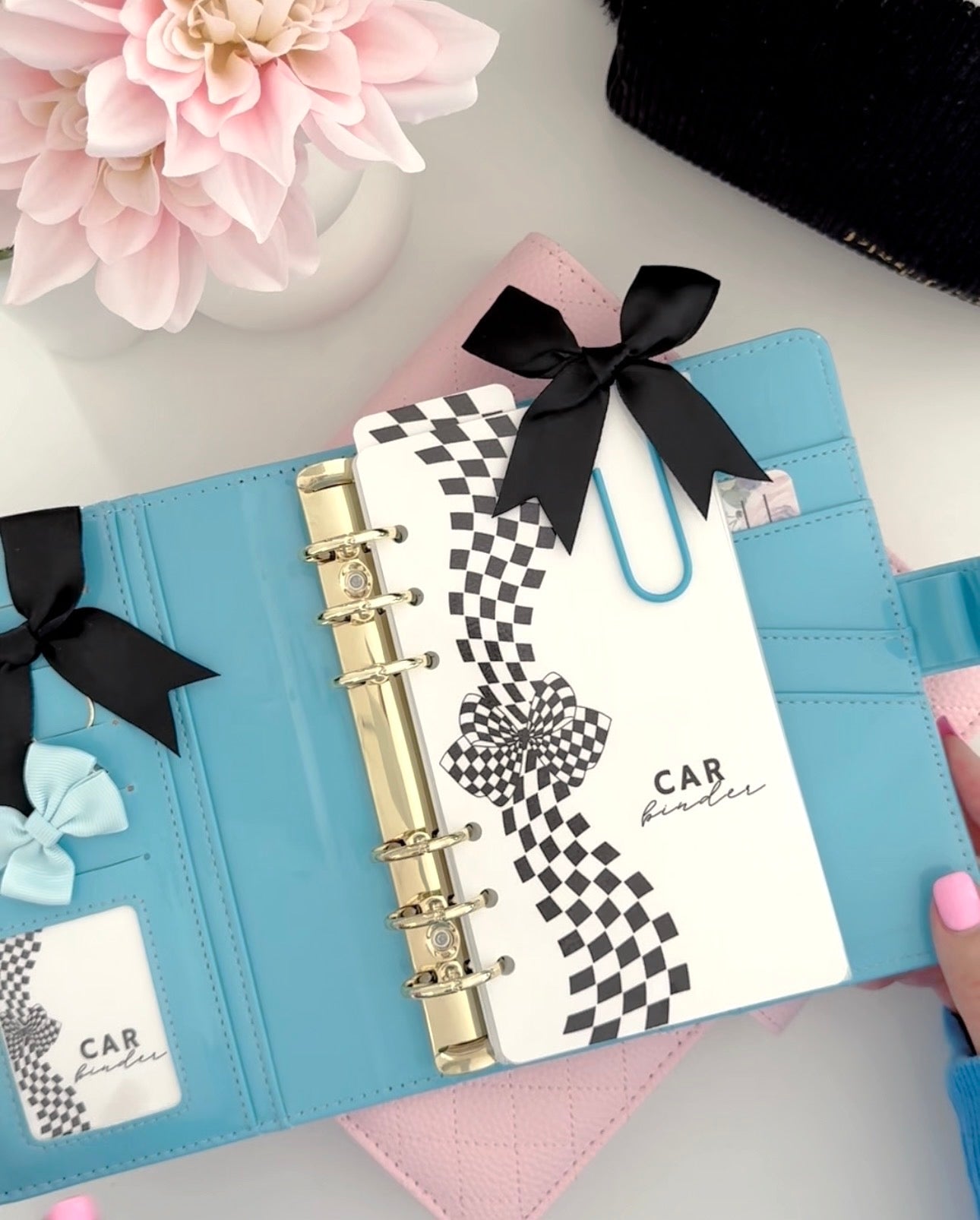 DASHBOARD & 6 CUSTOM ENVELOPES - CAR CHECKERED