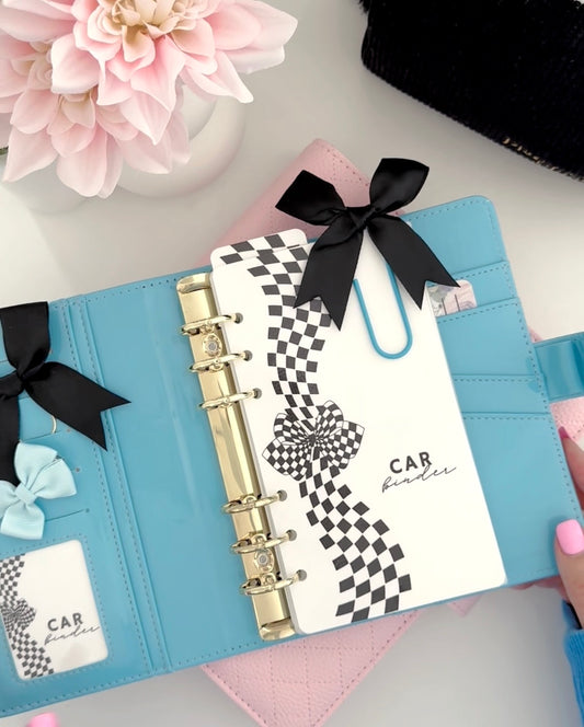 DASHBOARD & 6 CUSTOM ENVELOPES - CAR CHECKERED