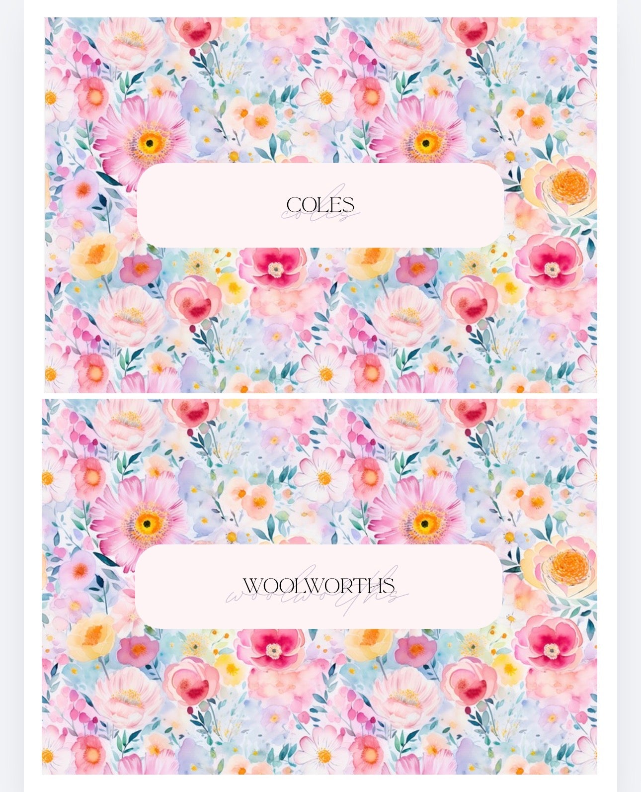 CASH ENVELOPES - A5 CUSTOM SET OF 6 (INSERT & ENVELOPES)