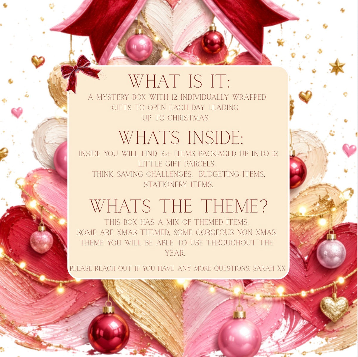 CHRISTMAS ADVENT BOX