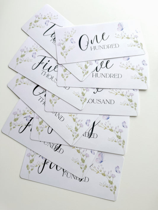 PLACE HOLDERS LAVENDER BUTTERLY DESIGN