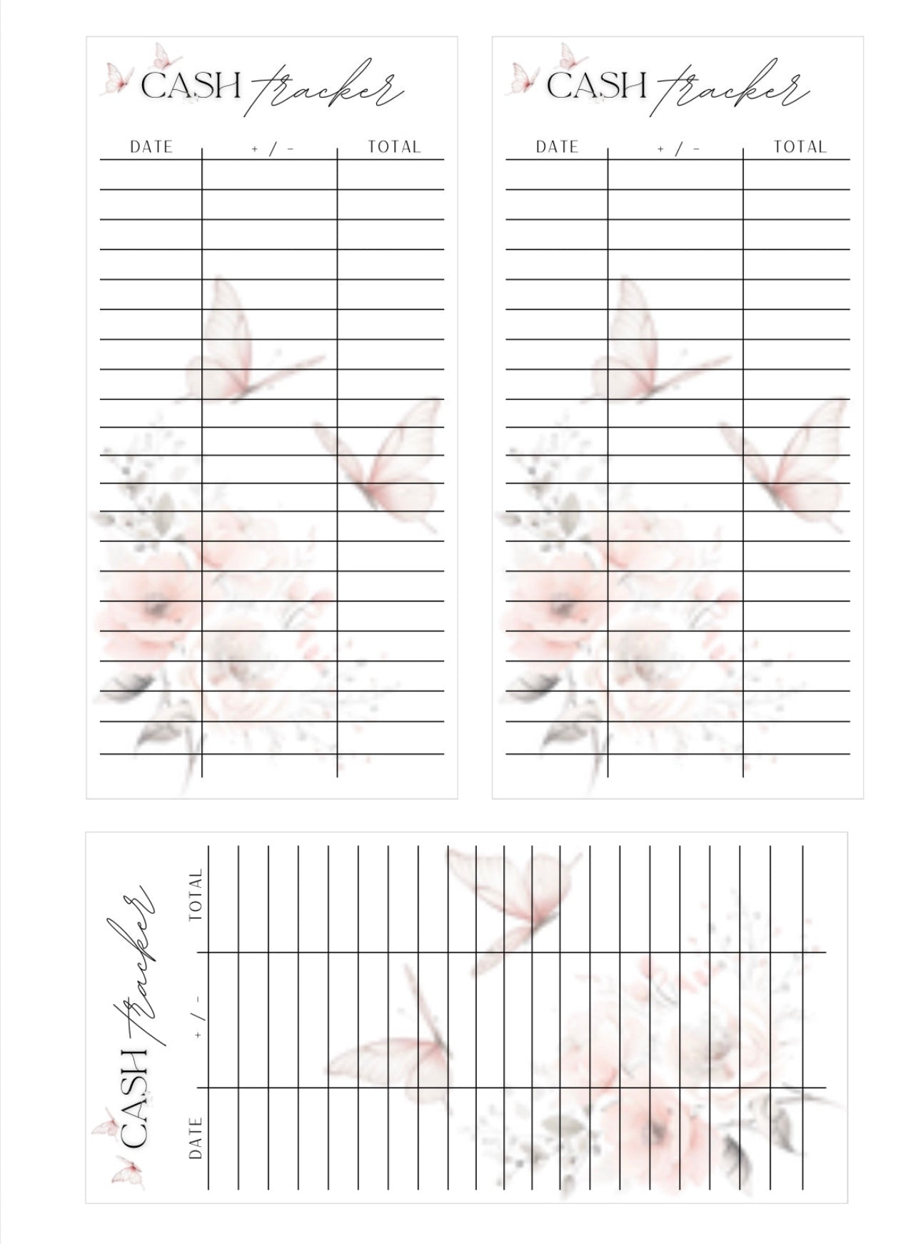CASH TRACKERS SET OF 6